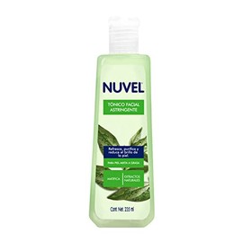 Nuvel Tónico Facial Astringente, para Piel Mixta o Grasa, con Té Verde Ingredientes Naturales, 235 ml