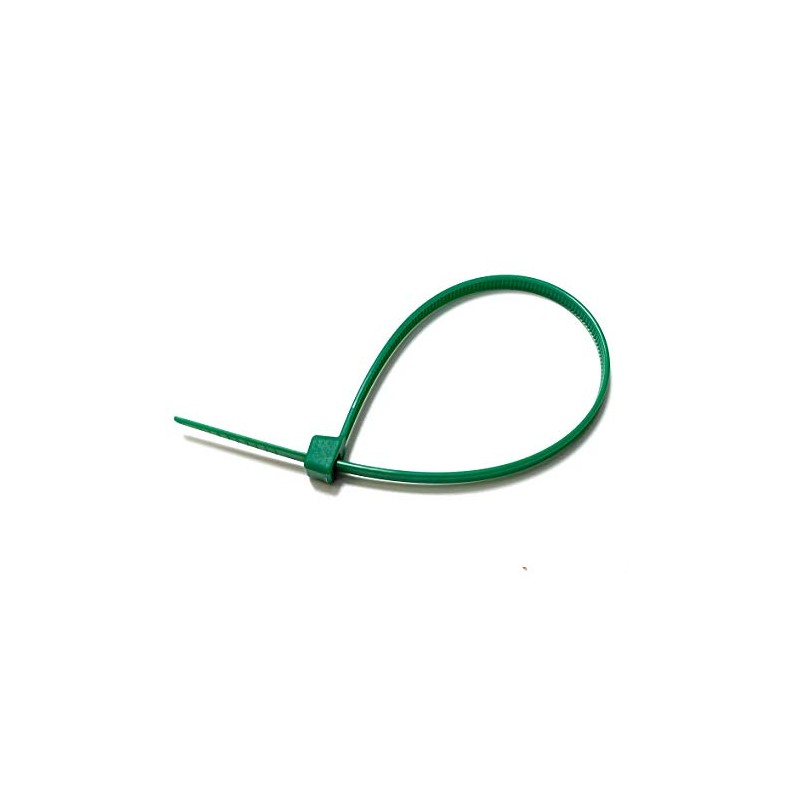 TR Nylon Plastic Cable Ties, Zip Ties Green wrap (Green,