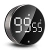 Round Digital Kitchen Timer, Magnetic Countdown Countup Timer with Large
