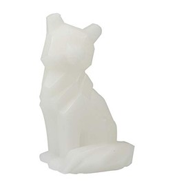 Handmade Real Wax Unscented Minimalistic Cat Shaped Battery Operated Flameless LED Candle Kidsâ Childrenâs Room Nursery Animal Night Light Decorative Table Lamp Centerpiece with Timer Home Decor White