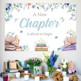 kreat4joy Storybook Baby Shower Decoration Boy, a New Chapter Is about to Begin Backdrop 5x3ft for Storybook Baby Shower Gender Reveal Party Decoration