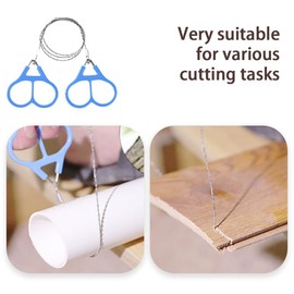 XOXVURI 3 Pieces Wire Saw Rope Saw Stainless Steel Wire Saw Pocket Saw String Saw Wire Saw Cutting Wire Survival Equipment Wood for Outdoor Travel Equipment and Rope Saw Camping Saw, 55 cm