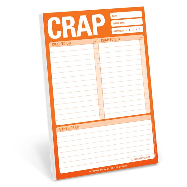 Knock Knock Crap Pad, To Do List Note Pad, 6