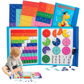 Magnetic Maths, Breakage Puzzle, Fracture Calculation Magnetic Learning Toy for Children, Funny Fractions, Magnetic Toy for Puzzle, Teaching, Maths, Primary School Material