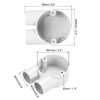 sourcing map PVC Conduit Box Junction Box U-shaped 2 Way