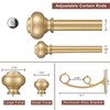 Double Curtain Rods for Window 72 to 144 Inch, Warm