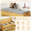 Coat Rack Shoe Bench Set, Bamboo Shoe Storage Bench with