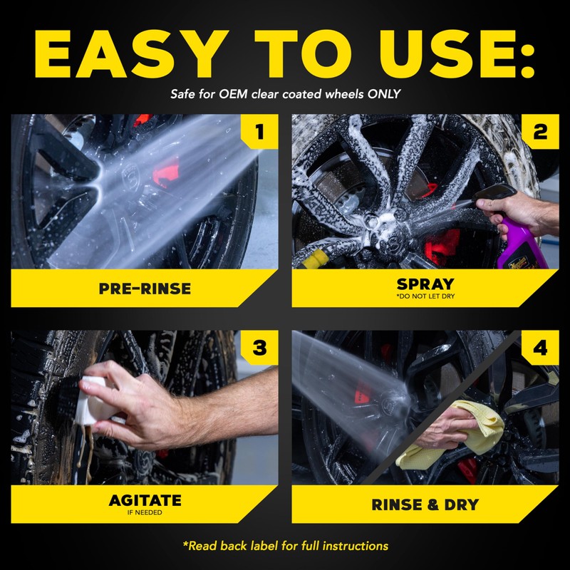 Meguiar's Hot Rims Wheel & Tire Cleaner, Powers Through Brake