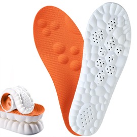 Cloud Soles for Men and Women,Steppers Massage Insoles for Men Women,Adjustable Size 4D Memory Foam,Enhanced Arch Support & Cushioned Comfort, Fits All Shoe Types