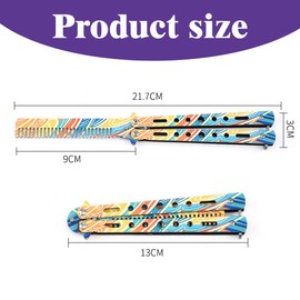 EIHI 1 Piece 3D Seven Colours Butterfly Comb, Butterfly Comb, Stainless Steel, Foldable, Pocket Comb, Spring Hair Comb for Hair, Barber Comb, Hair Styling Accessories