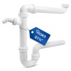 VIOKS Tube Odour Trap 1 1/2 Inch Space-Saving Siphon Washbasin