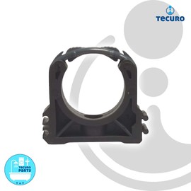 tecuro Pipe Clamp 75 mm Black PP Pipe Clamp for PVC-U and Poolflex Pipes Temperature Resistant up to 75 °C, Expandable, RSPP - 75