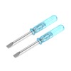 sourcing map 2 x Mini Slotted Screwdrivers, 3.0 mm Flat