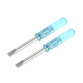 sourcing map 2 x Mini Slotted Screwdrivers, 3.0 mm Flat Head, 45 mm Length for Repairing Small Appliances