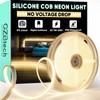 GZBtech Silicone COB Neon Rope Lights 16.4FT/5M, 2800K Super Bright
