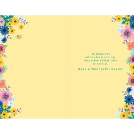 Words 'n' Wishes Easter Card for a Lovely Granddaughter, 21.7 x 14.4 cms, FSC Certified and Multi-Coloured
