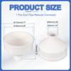 Duct Reducer 6"to2" PVC Round Duct Adapter Connector Fits DWV