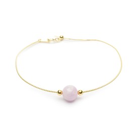 [Fukuenkaku] 12 Types to Choose from Birthstone x Gold Wire Bracelet, Silver 925, 0.3 inches (8 mm), Original Design, Sold as 1 Piece_TA1 [Natural Stone, Power Stone, Gift, Necklace, Accessories]