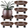 5 Packs Large Plant Caddy with PU Wheels 12" Rolling