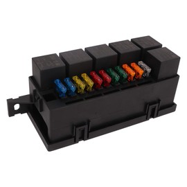 Fuse Relay Box 6 11 ATC ATO Waterproof Block for Car Yacht Boat and Crimp Connection Kit Mutifuctional Unique Z Bracket Design IP65 WaterProof