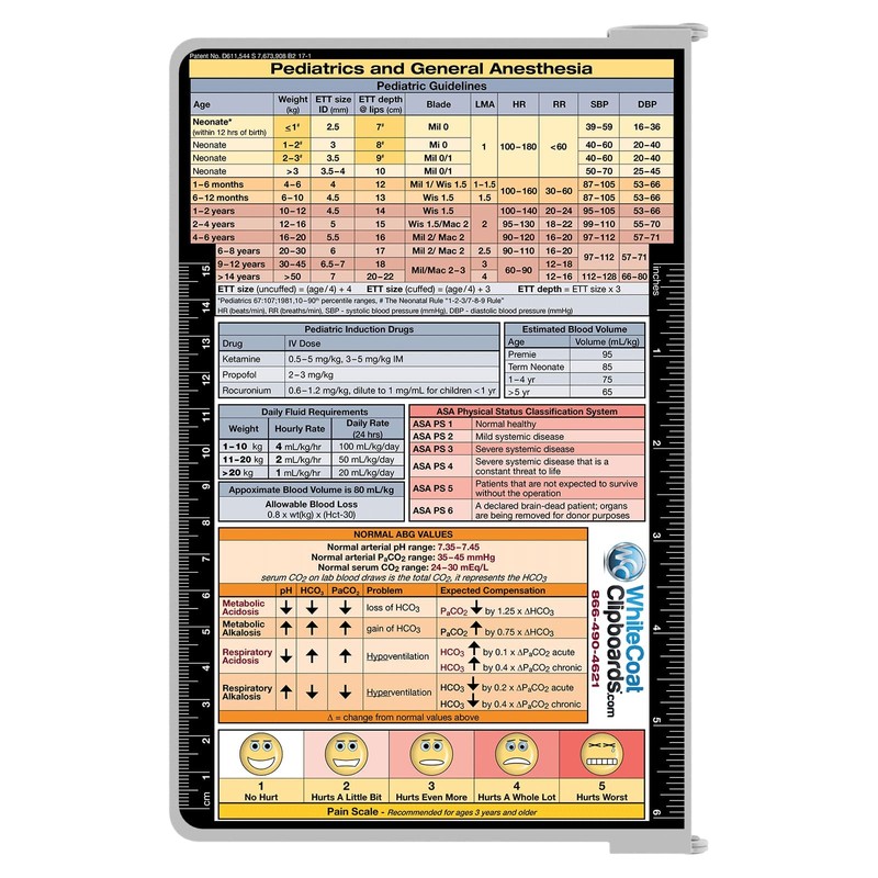 WhiteCoat Clipboard- White - Anesthesia Edition