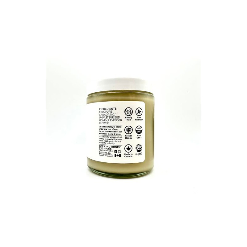 Lavender-Infused Honey |100% Canadian Unpasteurized Honey | 350g