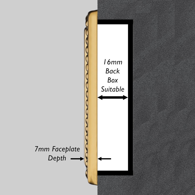 Varilight Double Blank Plate Classic Georgian Brass