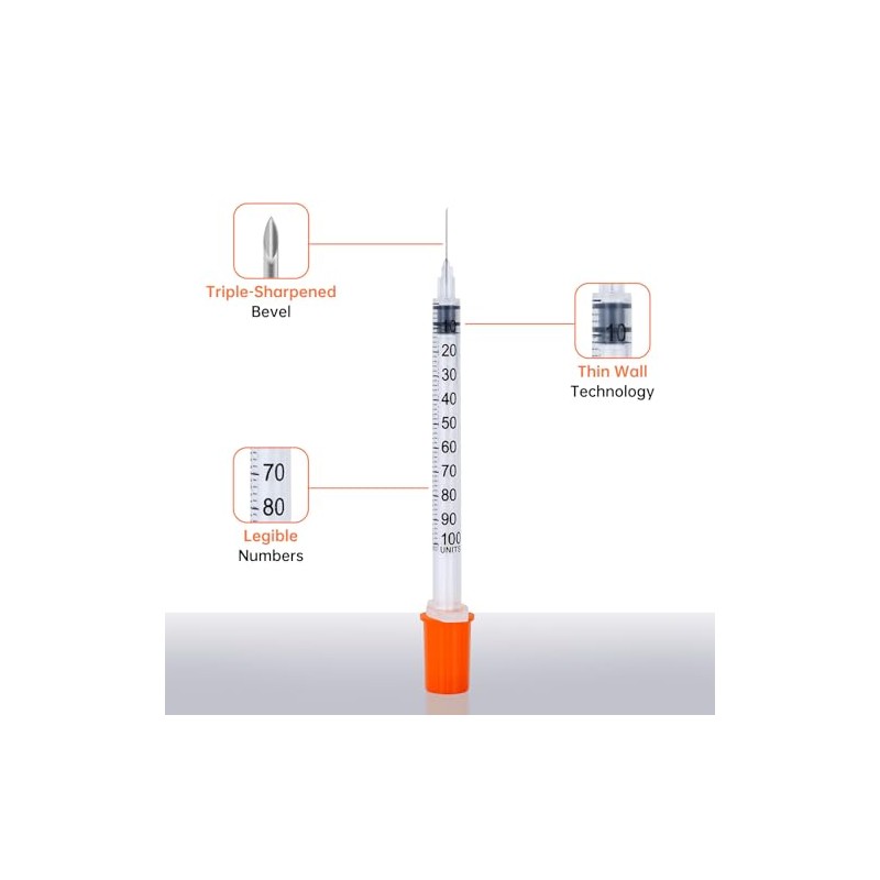 Herramienta desechable de 1 ml/cc, 30 g de 1/2 pulgada,