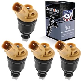 OEM AURUS 4pcs Fuel Injectors Compatible with 2004 2005 2006 07 08 09 2010 2011 2012 Subaru Forester XT Baja Outback Legacy 2.5GT Impreza STI WRX H4 2.5L Turbocharged 16600-AA170 FJ942 16600AA170
