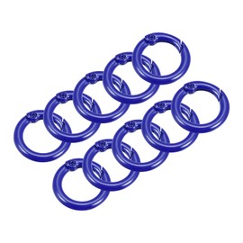 uxcell 10Pack Round Spring O Rings, 1 Inch(24mm) Trigger Buckle Snap for Bags, Purses, Keyrings, Sapphire