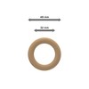 Interdeco Curtain Pole Rings with Pleat Hooks / Curtain Rings