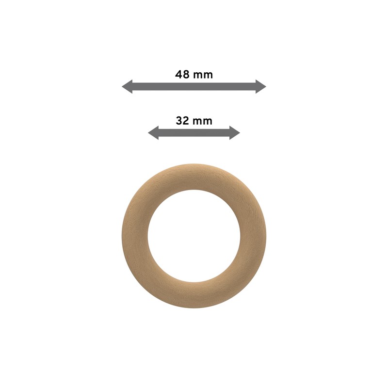 Interdeco Curtain Pole Rings with Pleat Hooks / Curtain Rings
