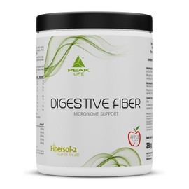 Peak Digestive Fibre Powder, Apple Flavor, 390 g | 30 servings, Over 8g fibre per serving, Fibersol-2, Psyllium & Inulin & Pectin, Digestive support