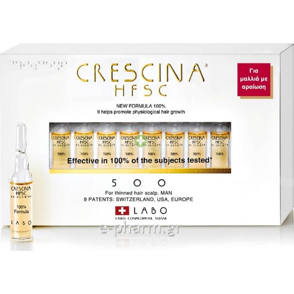 Crescina HFSC 100% 500 Man, 20 vials
