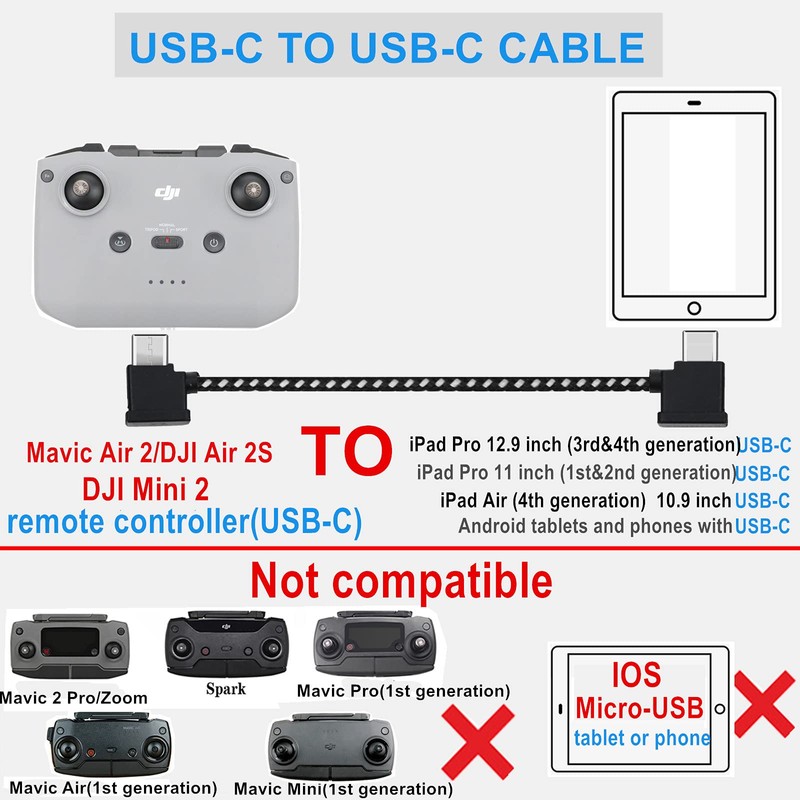 Hanatora 11.8 Inch USB C to USBC RC-N3/N2/N1/N1C Remote Controller