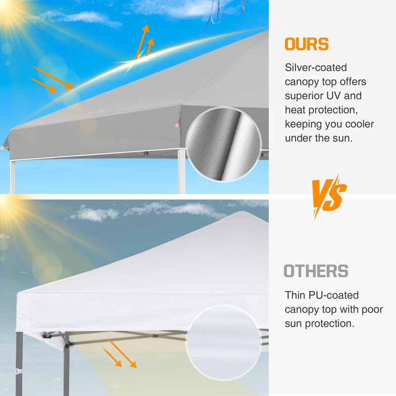 EAGLE PEAK Replacement Canopy Cover with Air Vent for 10x10