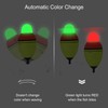 PATIKIL 1oz Lighted Fishing Slip Bobbers, EVA Green Red LED