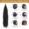 3 Packs Deep Wave Crochet Hair, 24 Inch Ocean Wave
