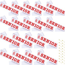 SKJIAYEE 18 Pack Class of 2026 Senior Sashes, White Satin Finally Graduated Sash with Red Printing Letters Cheerleader Senior Sashes for Class of 2026 Graduation Party Celebrations Supplies