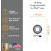 Diodesy- 24 Hour Mechanical in-Wall Timer Programmable Heavy Duty Manual