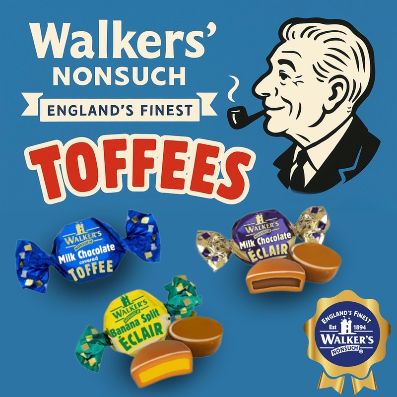Walkers Nonsuch English Creamy Toffees Bag 5.29 Oz (Pack of