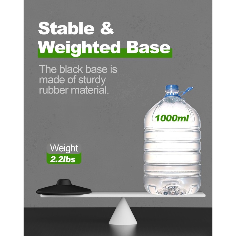 RoadHero 3 Pack Traffic Delineator Post with Weighted Rubber Base,