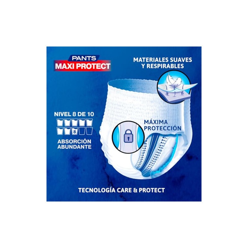 TENA Pants Maxi Protect, ropa interior desechable para incontinencia, grande,
