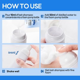 ARISON LASHES Lash Shampoo Concentrate 30ml Eyelash Cleanser Concentrate Professional Lash Extensions Shampoo-Make 3 Bottles 60ml Lash Shampoo