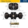 Brotima 3 Pack Keyed Alike Door Knob with Double Cylinder