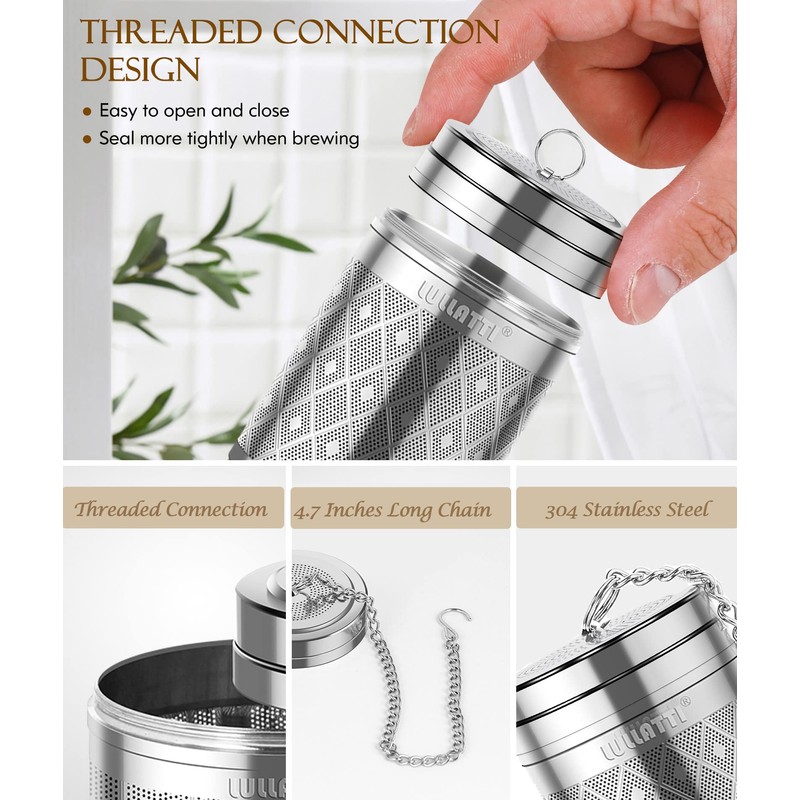Tea Infusers for Loose Tea, 18/8 Stainless Steel Tea Strainer