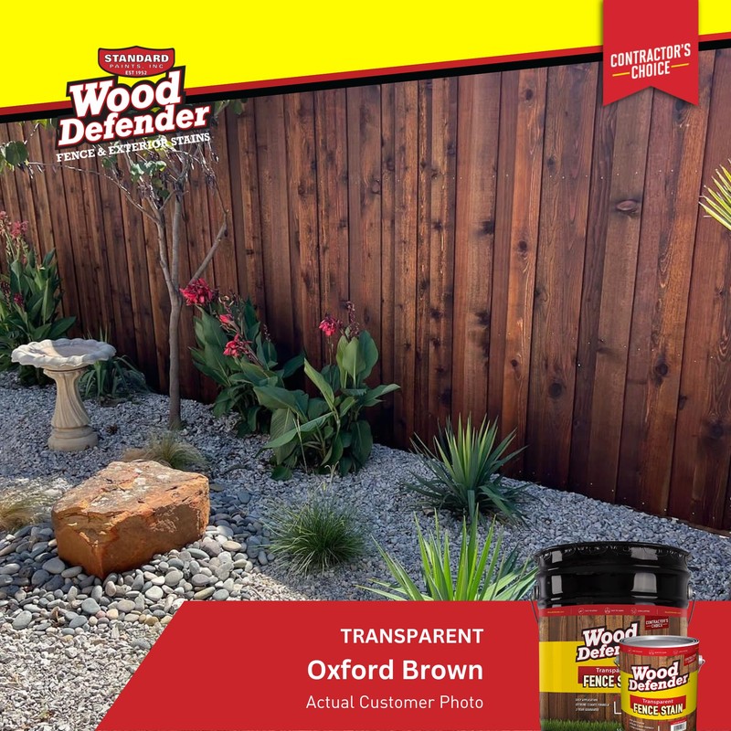 Wood Defender Transparent Fence Stain Oxford Brown Gallon