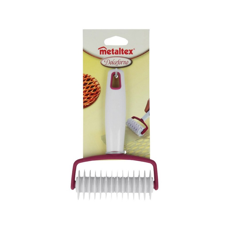 Metaltex 18 x 7 cm Lattice Cutter Pastry Roller, White