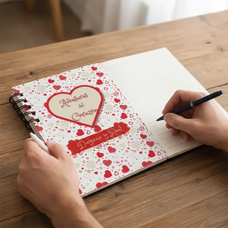 Diario Para Parejas Personalizada Aventuras Del Corazon