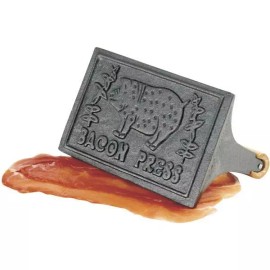 Norpro (3)-Norpro Cast Iron Wood Handle Bacon Food Press 4" X 6.75"Model: 1400